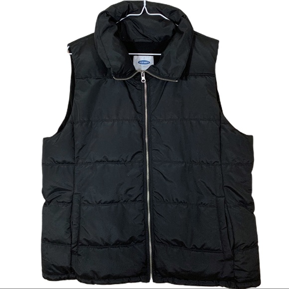 Old Navy Other - Old Navy Black Puffy Zip Up Men's Vest- Size XL